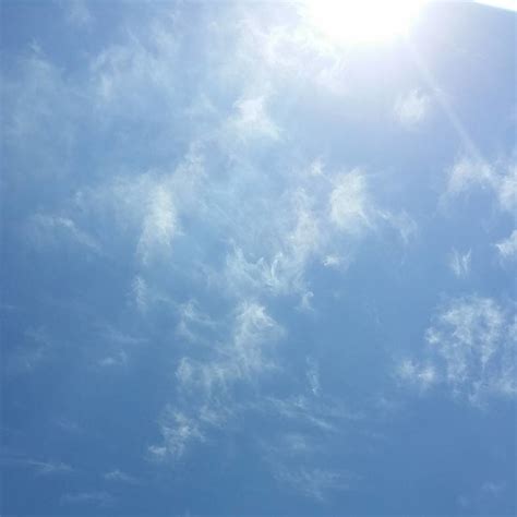 Latergram Light Hazy Clouds Brilliant Blue Sky Bri