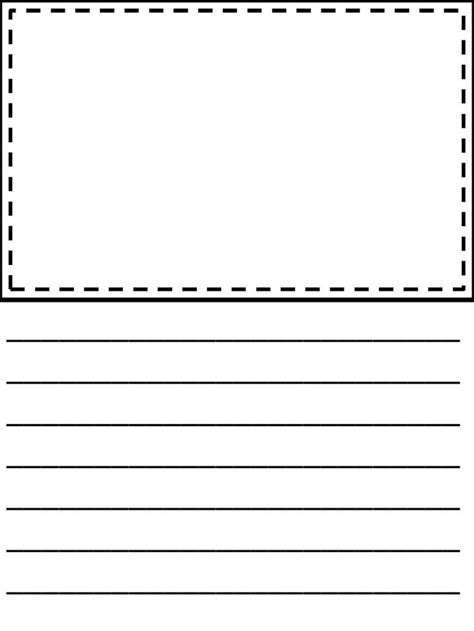 Printable Kindergarten Writing Paper Lined Worksheet Kindergarten