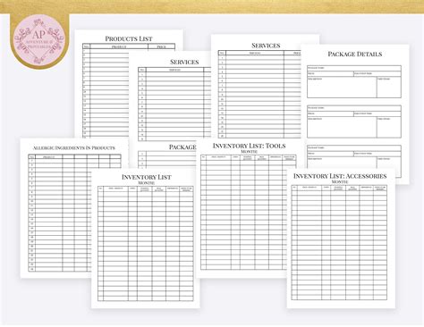 Makeup Artist Editable Business Planner And Manager Business Etsy Uk