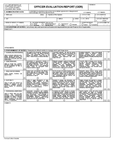 Us Army Oer Support Form Fillable Printable Forms Free Online
