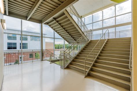 South Garner High School Interior Grand Stair Barnhill Contracting