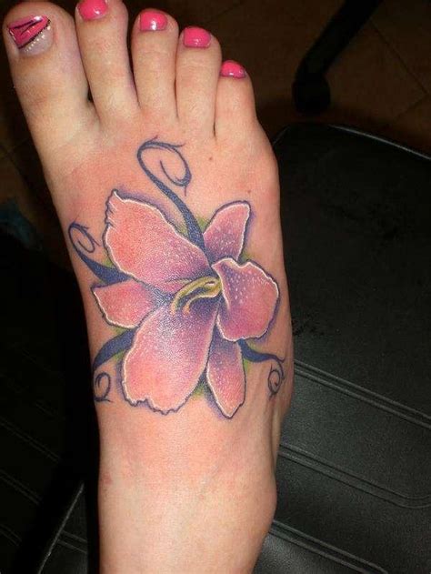 60 Lily Tattoos On Foot With Meaning