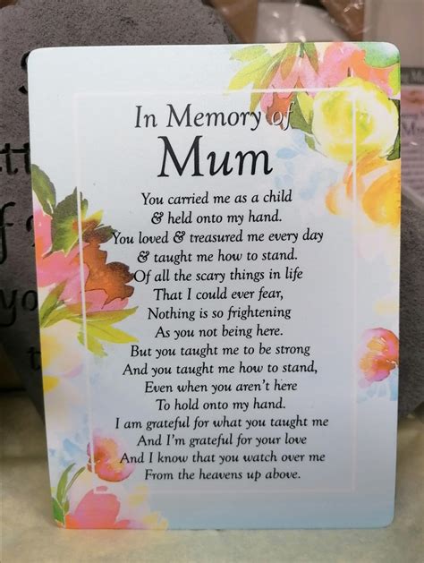 Graveside Memorial Card In Memory Of Mum Cottage Garden Centre