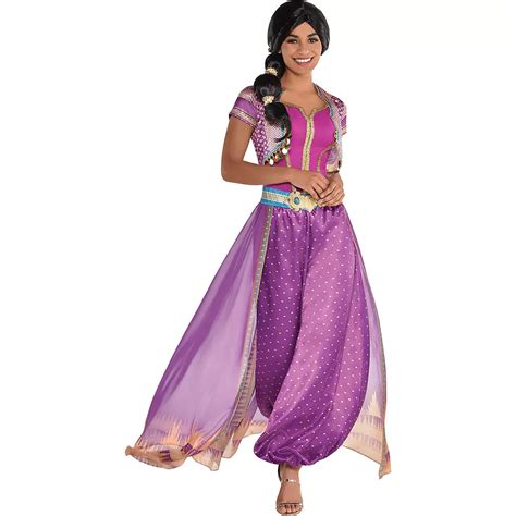 Adult Purple Jasmine Jumpsuit Plus Size Aladdin Live Action Party City