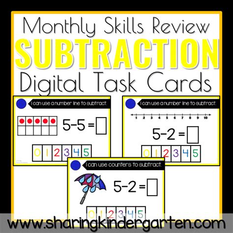 Subtraction Less Than 5 Three Different Ways Practice Sharing