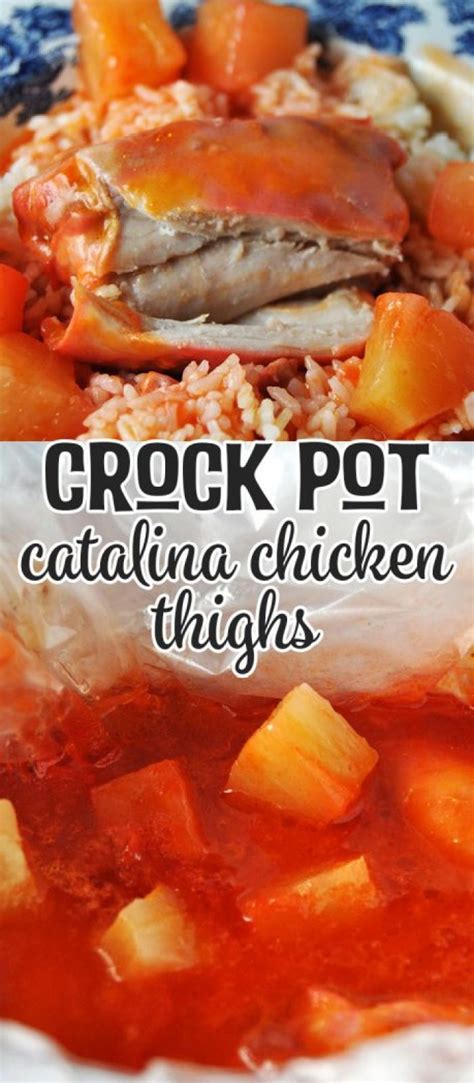 Delicious crock pot recipes for pot roast, pork, chicken, soups and desserts! Crock Pot Catalina Chicken Thighs - Recipes That Crock!