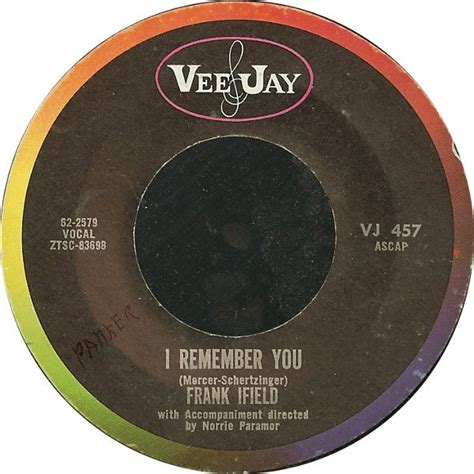 Frank Ifield I Remember You 1962 Vinyl Discogs