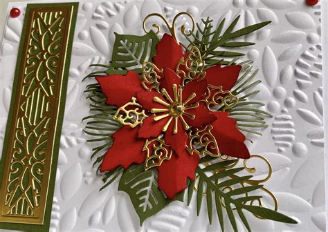 Unique 3d Poinsettia Card Hand Made Christmas Card Handmade Etsy