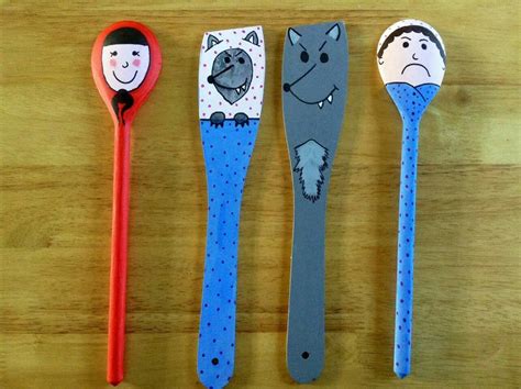 Little Red Riding Hood story spoons | Red riding hood story, Red riding hood, Little red riding hood