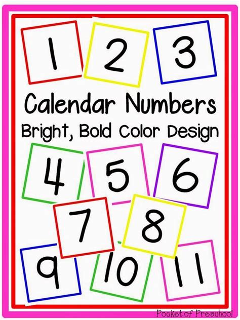 Pocket Of Preschool How To Make And Implement A Linear Calendar
