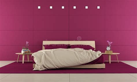 Purple Bedroom Stock Illustration Illustration Of Room 45195679