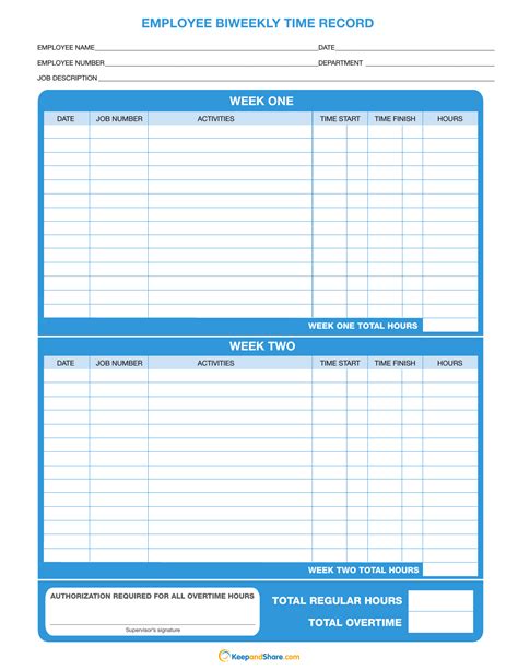 Download Biweekly Timesheet Template Excel Pdf Rtf Word