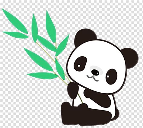Free Download Bamboo Leaf Giant Panda Red Panda Bear Drawing