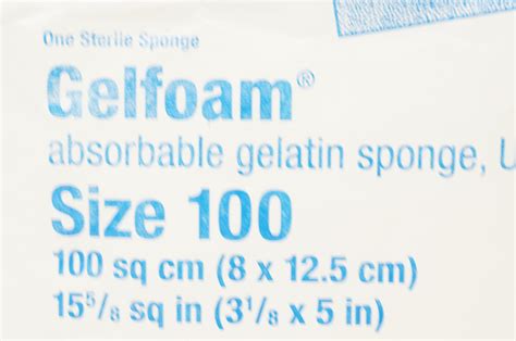 Pharmaciaandupjohn 10300090342019 Gelfoam Absorbable Gelatin Sponge Size