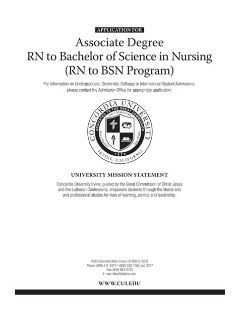 Associate Degree Rn To Bachelor Of Science In Nursing
