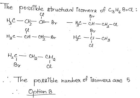 How Many Structural Isomers Are Possible For Molecular Formula C H Brci