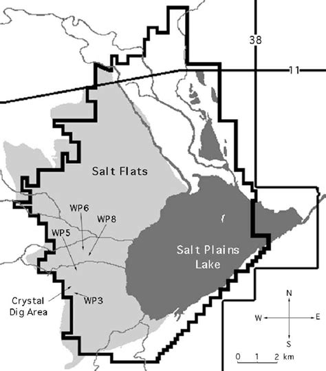 Map Of The Salt Plains National Wildlife Refuge Showing The Salt Flats