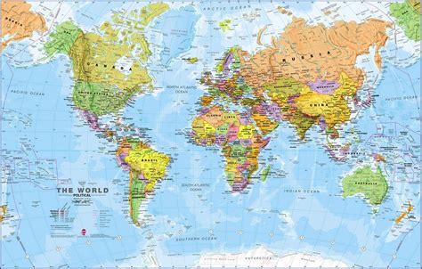Small World Wall Map Political Laminated