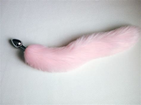 Pink Tail Butt Plug Fox Tail Butt Plug Bdsm Ddlg Cat Toy Etsy