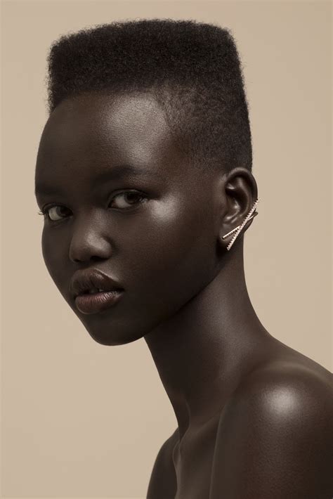 Adut Akech Bior For RYAN STORER Collection Six Black Female Model