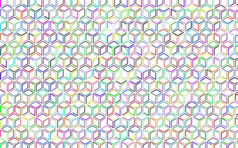 Prismatic Isometric Cube Extra Pattern No Background Openclipart