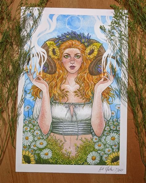 Litha Pagan Summer Solstice Art Print Preorder Limitado Etsy