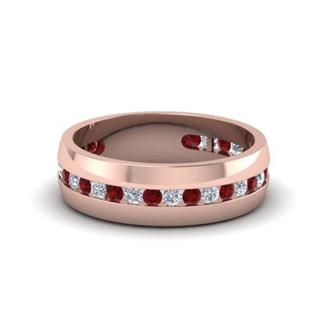 Get Affordable Mens Ruby Rings Fascinating Diamonds Inside Red Mens Wedding Bands 