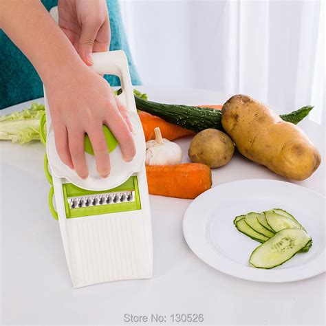 New Multi Funtional Slicer Manual Vegetable Cutter With 5 Blades Potato
