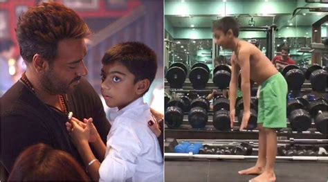 Ajay Devgns Son Yug Takes Up Fitness Challenge Leaves Varun Dhawan