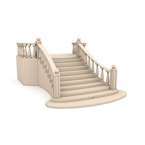 3d Model Classical Stairs Vr Ar Low Poly Cgtrader