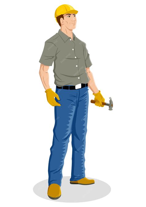 Premium Vector Cartoon Illustration Of A Construction Worker