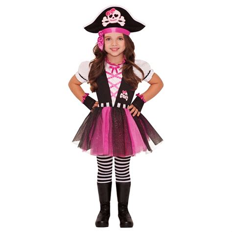 Child Pink Pirate Girl Outfit Fancy Dress Costume Book Week Caribbean