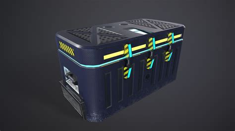 3d Model Realtime Pbr Sci Fi Box Cgtrader