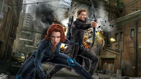 Marvel Hawkeye And Black Widow The Avengers Avengers Age Of Ultron