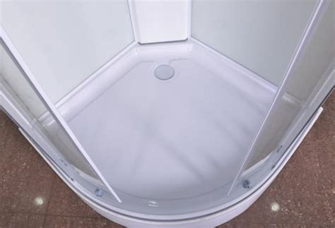 Customized Corner Shower Stall Curved Corner Shower Units White