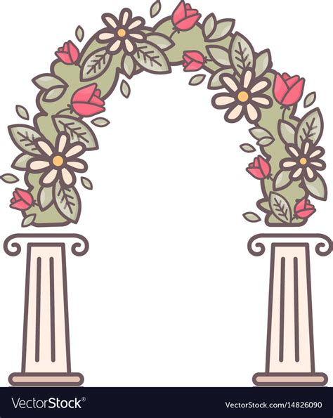 Decorative Flower Arch Royalty Free Vector Image