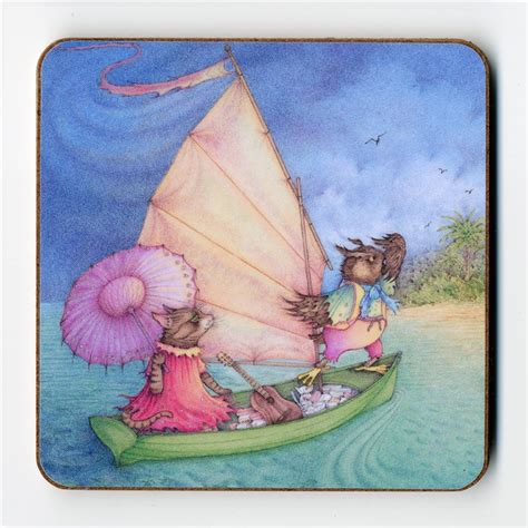 Coasters Coaster The Owl And The Pussycat Boat Moongazer Cards
