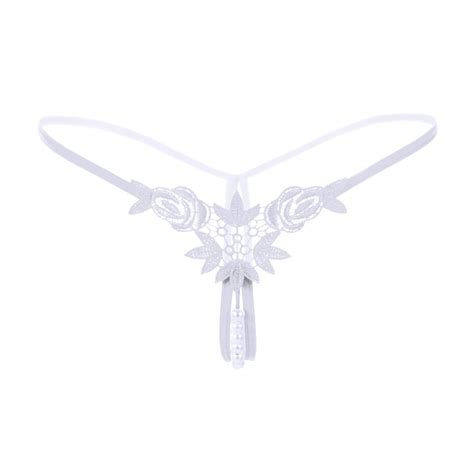 Buy Zhuceahonan Women Sexy Lingerie Lady Embroidery Pearl G String V
