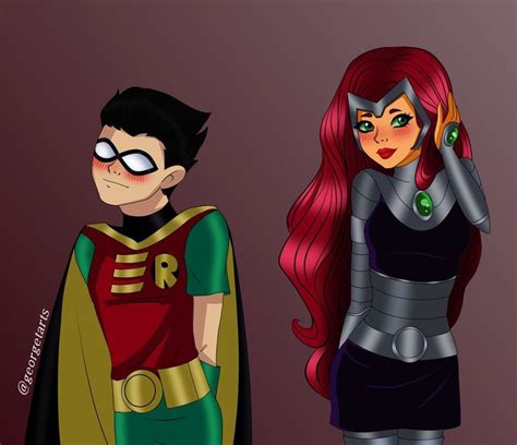 Pin On Dick Grayson And Starfire