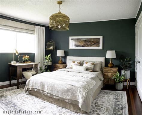 Moody Green Bedroom Anna Angiel Interiors