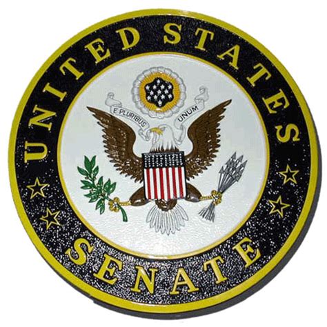 Us Senate Wooden Plaque Seals And Podium Logo Emblems