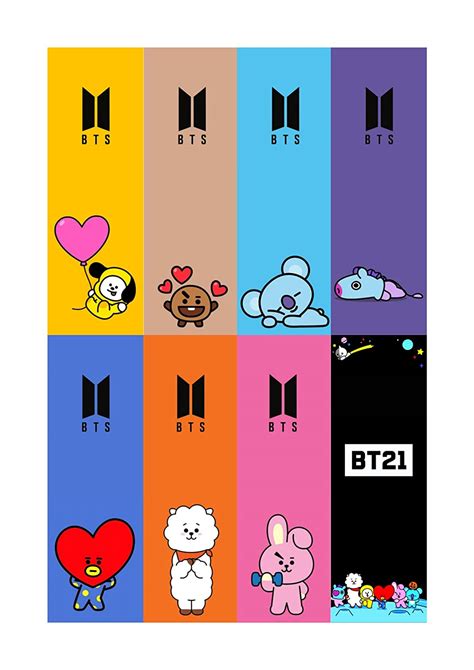 Bts Bt Aesthetic Bookmarks Pack Of Laminated Single Side Print