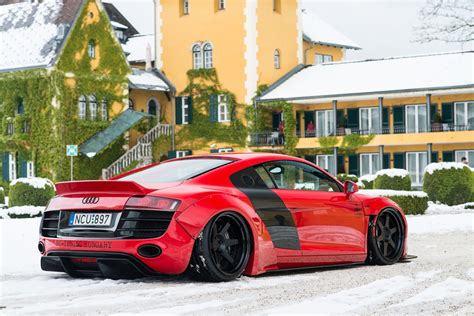 Completely Reworked Audi R8 With Wide Fenders And Air Suspension
