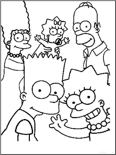 The Simpsons Coloring Pages Download And Print The