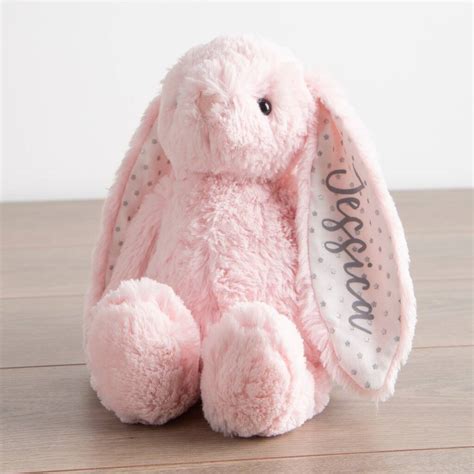 Personalised Pink Bunny Soft Toy By My 1st Years