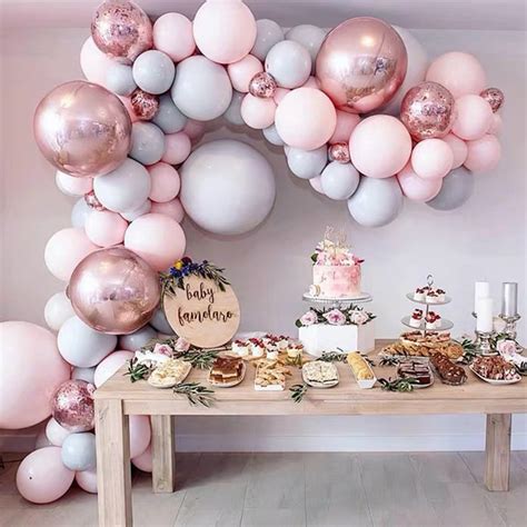 169Pcs Rose Gold Balloon Arch Kit Set Birthday Wedding Baby Shower