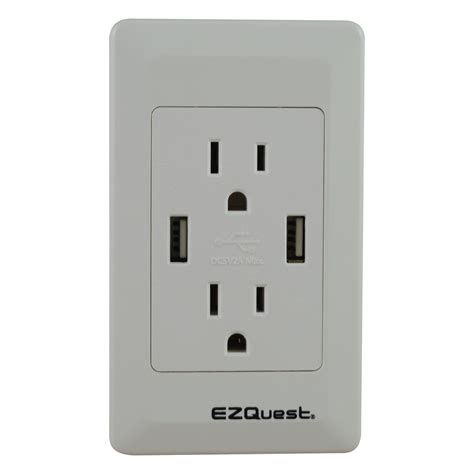 Ezquest Plug N Charge Usb Wall Outlet Charger