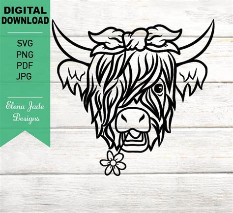 Free 185 Free Highland Cow Svg SVG PNG EPS DXF File