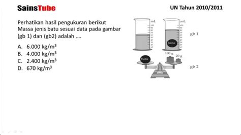 Materi Fisika Contoh Soal Massa Jenis Dan Konversi Satuannya Otosection