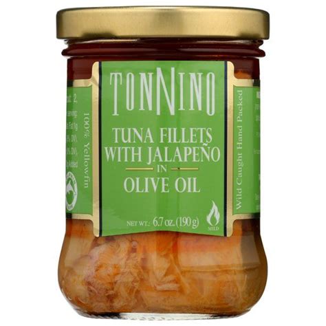 Tonnino Tuna Fillets With Jalapeno In Olive Oil 67 Oz Jar Tuna Fillet Gourmet Tuna Fillet